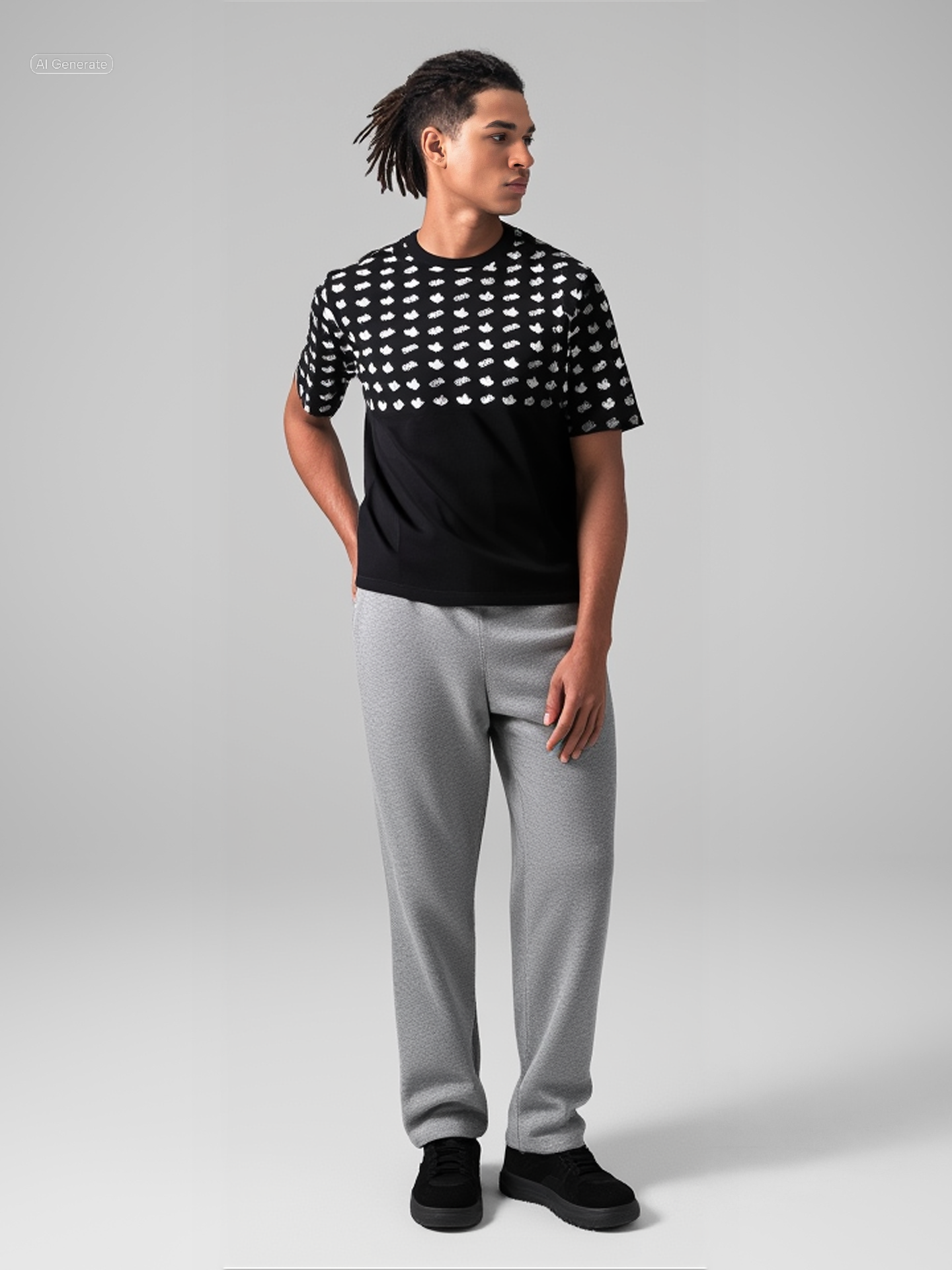 XCLUSIVE MONOGRAM PREMIUM T-SHIRT (BLACK)